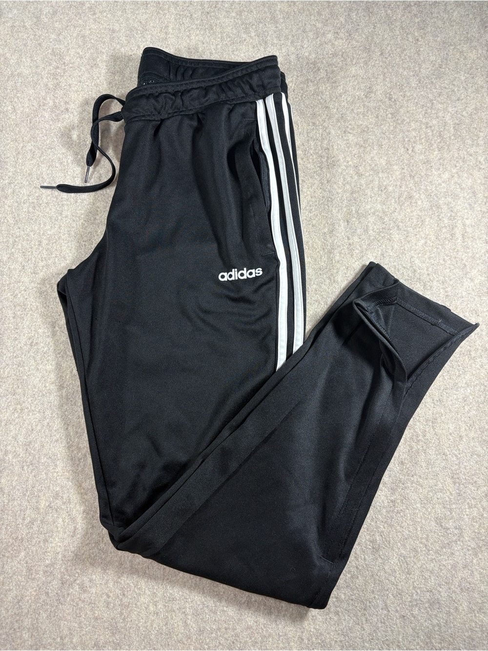 adidas Sereno 19 Slim Tapered Soccer Training Pants Black White Medium EUC